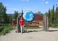 Aaron at the Arctic Circle in Alaska